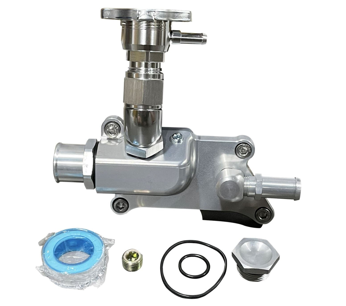 Performance Aluminum Upper Coolant Housing With Straight Elbow For K-Series K20Z3 / K24 Engines