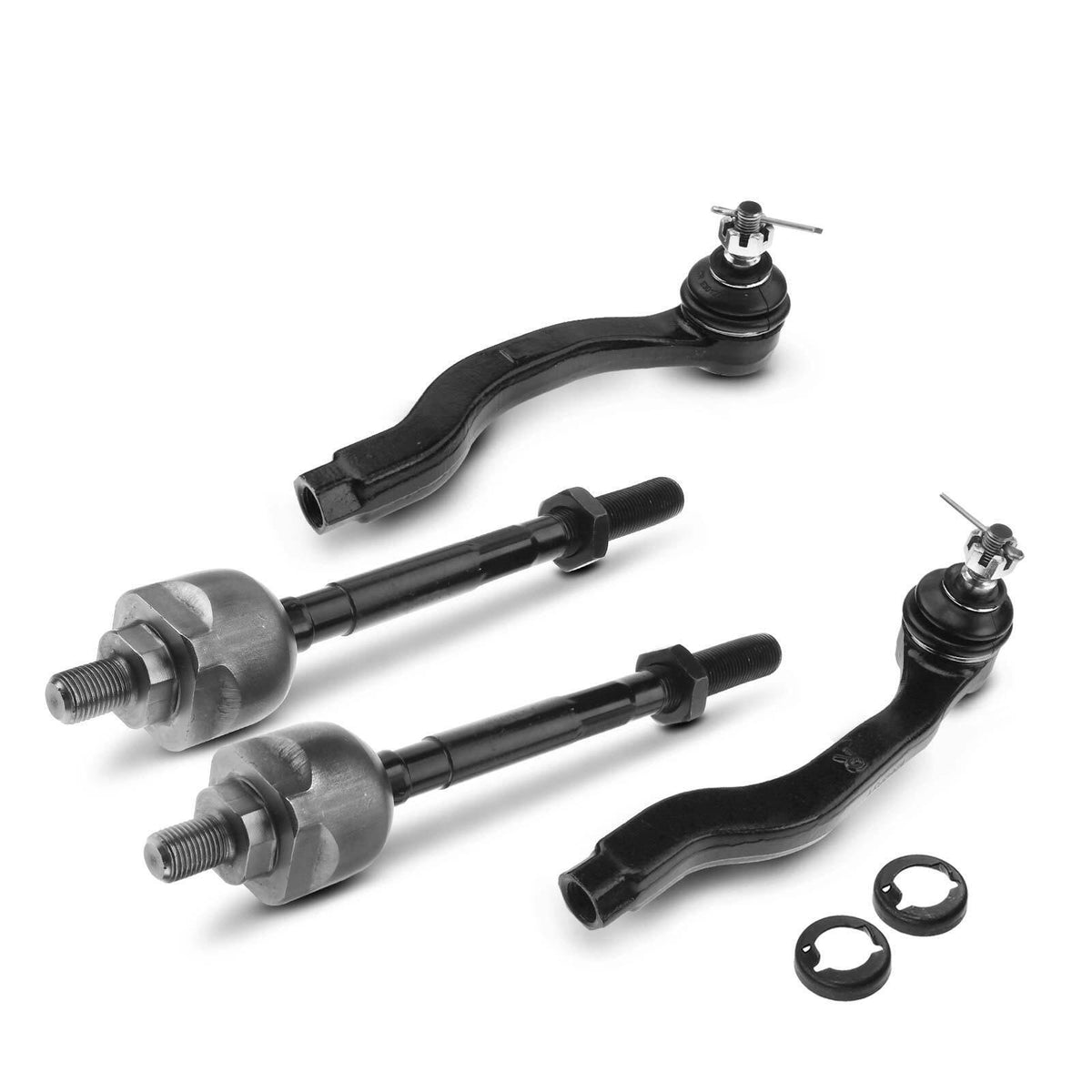 4pc Front Inner & Outer Tie Rod End Kit For 2006-2007 Chevy Colorado GMC Canyon (Detroit Axle)
