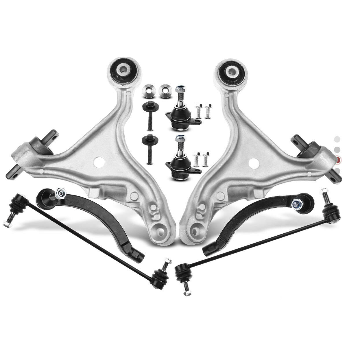 8x Lower Control Arms Tie Rods Sway Bars Ball Joints for Volvo S60 V70