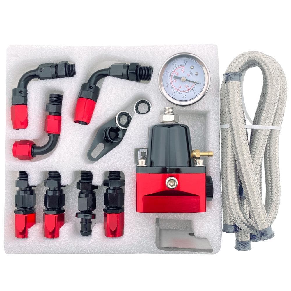 SPELAB Universal Adjustable EFI Aluminum Fuel Pressure Regulator Kit w ...