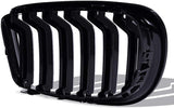 runmade Glossy Black M-Color Double Line Front Kidney Grille Grill Compatible with BMW 2009-2012 E90 E91 323i 325i 328i 330i 335i LCI Sedan