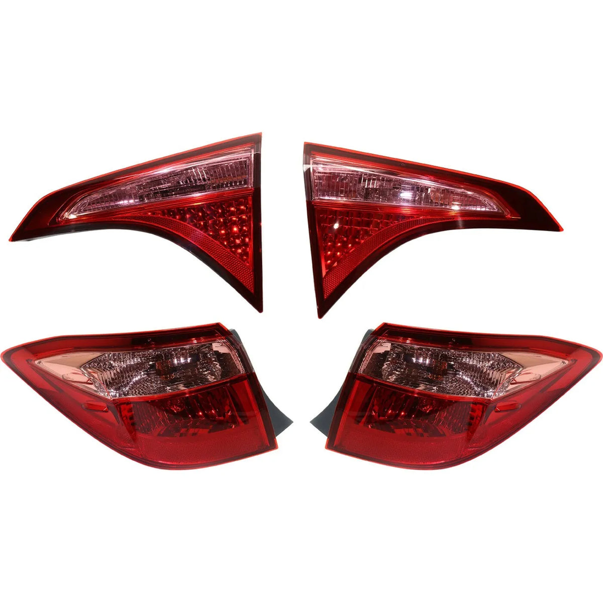 thumbnail image 2 of Ylt Auto Tail Light Assembly For 2017-2019 Toyota Corolla Sedan - Driver Side, Inner & Outer - Chrome Housing 2 of 4