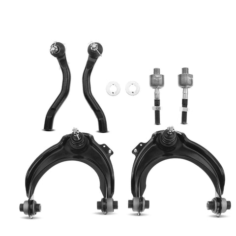 6Pcs Front Upper Control Arm & Tie Rod End for Honda Accord 2003-2007 TSX 2.4L