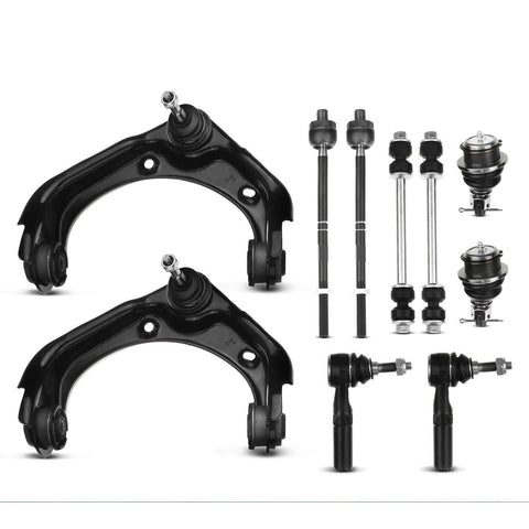 10x Front Control Arm w/ Ball Joint Sway Bar Link Tie Rod End for Ford Mercury