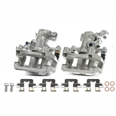 2Pcs Rear Brake Caliper w/ Bracket for Ford Fusion 2006-2012 Lincoln MKZ Mazda 6