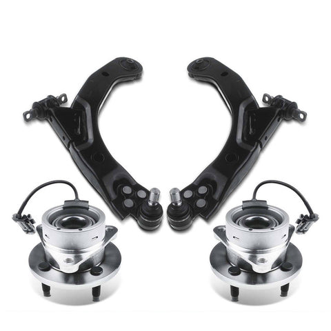 4x Wheel Bearing Control Arm Ball Joint Kit for Chevrolet Cobalt Pontiac Saturn