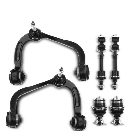 6pcs Front Control Arm w/ Ball Joint Stabilizer Bar Link for Ford F-150 Lincoln