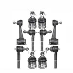 10x Front Ball Joint Tie Rod End & Idler Arms Kit for Dodge Ram 1500 B100 B200