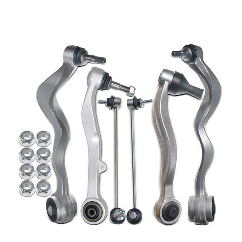 6 Pcs Front Lower Control Arm Sway Bar Link Kit for BMW E60 525i 530i 545i 550i