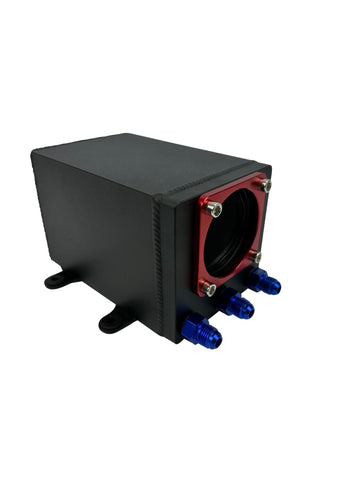 Billet Aluminum Bosch 044 1L High-Flow External Fuel Pump Surge Tank Integrated with 6AN Fittings