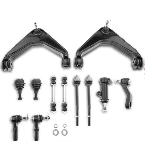 12x Front Upper Control Arm w/Ball Joint Sway Bar Link Tie Rod End for Chevy GMC