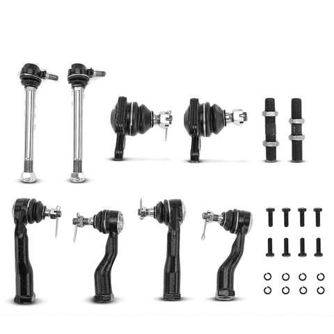 10Pcs Front Stabilizer Bar Link & Ball Joint Tie Rod End for Kia Sportage 95-02
