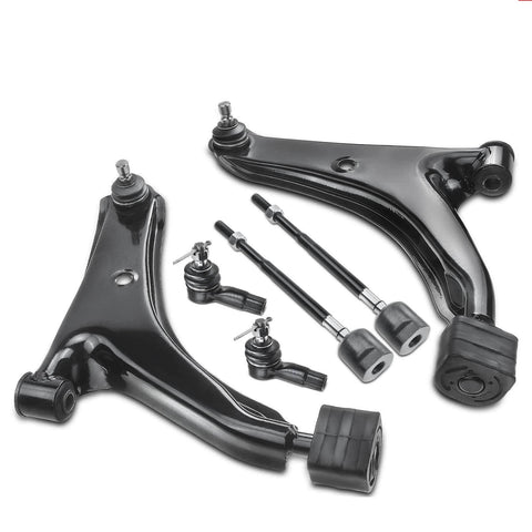 6x Front Lower Control Arm w/ Ball Joint Tie Rod End for Geo Metro Suzuki Swift