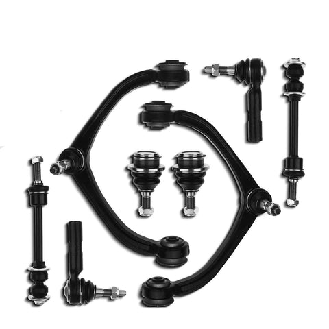 8x Front Control Arm w/ Ball Joints Sway Bar Link Tie Rod End for Dodge Dakota
