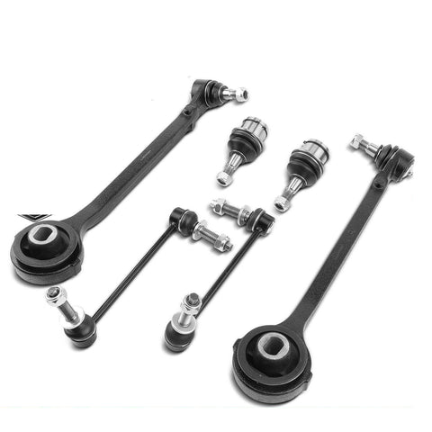 6Pcs Front Side Control Arm w/ Ball Joint Stabilizer Bar Link for Chrysler Dodge