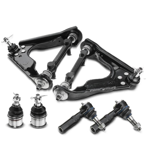 6x Front Control Arm w/Ball Joint Tie Rod End for Dodge Dakota 00-04 Durango 4WD