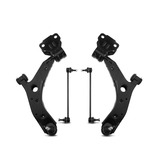 4Pcs Front Upper Control Arm w/ Ball Joint Stabilizer Bar Link for Mazda 3 07-09