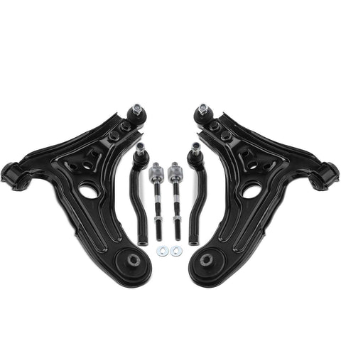 6pcs Front Control Arm with Ball Joint Tie Rod Ends Kit for Aveo G3 Wave Swift+