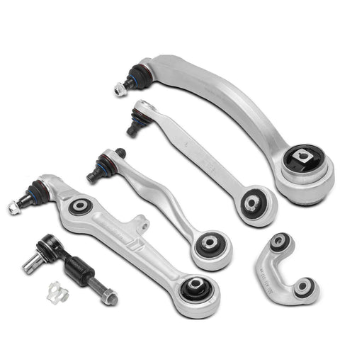 6x Front Left Control Arm Ball Joint & Sway Bar Tie Rod End for Audi A4 02-04