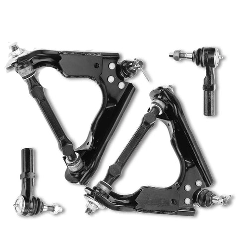 4 Front Control Arm w/ Ball Joint Tie Rod End for Dodge Dakota 00-04 Durango 4WD