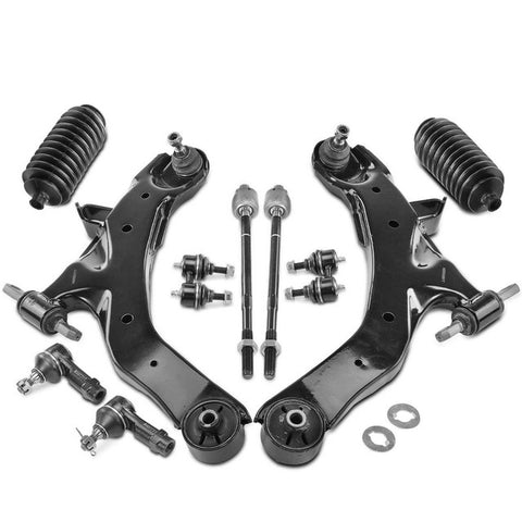 10Pcs Front Control Arm & Stabilizer Bar Link &Tie Rod for Hyundai Elantra 01-06