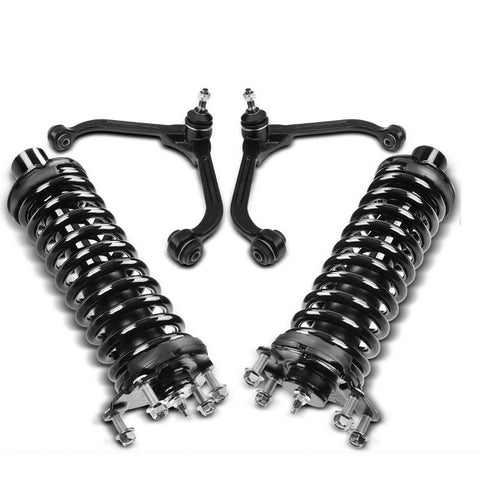 4x Front Complete Strut & Coil Spring Control Arm Kit for Jeep Liberty 2002-2007