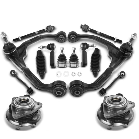 14x Front Side Wheel Bearing Control Arm Ball Joint Kit for Dodge Nitro 2007 4WD