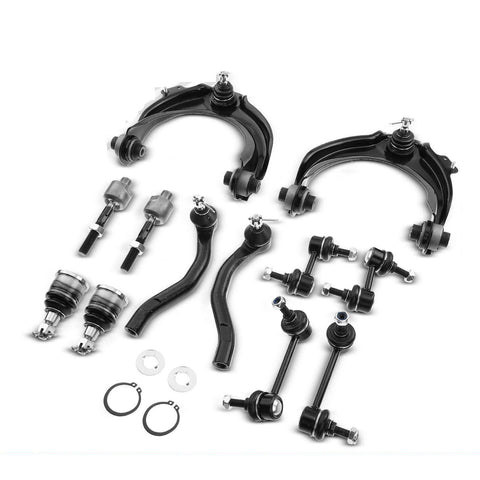 12x Front Control Arm w/ Ball Joint Bar Link Tie Rod End for Honda Accord 03-07