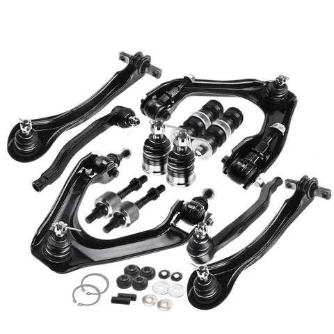 14x Front & Rear Control Arm w/Ball Joint Tie Rod End for Honda Accord 1990-1993