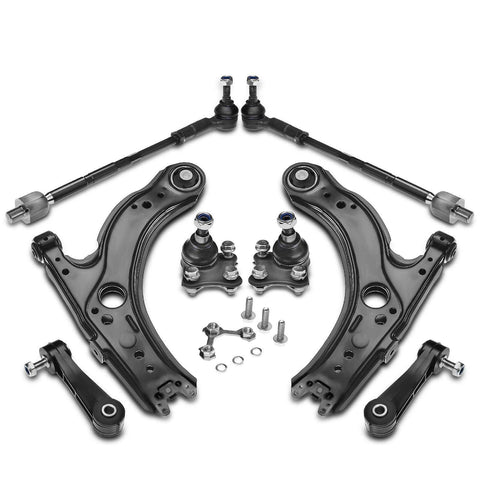 8PCS Front Control Arm Sway Bar Link Tie Rod Ball Joint for VW Beetle Golf Jetta