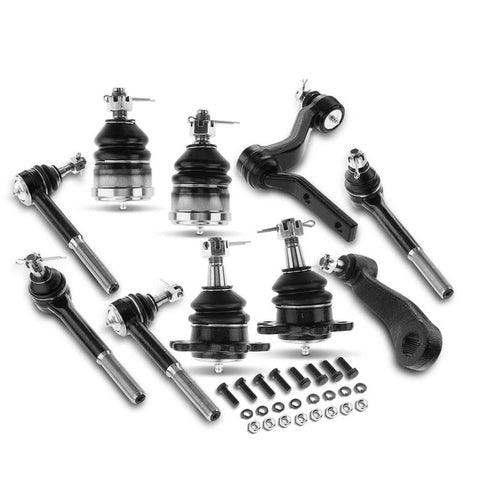 10pcs Front Idler Arm & Pitman Arm Tie Rod End & Ball Joint for Chevrolet GMC