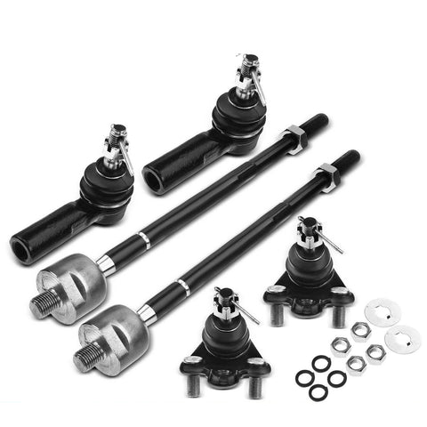 6Pcs Inner & Outer Tie Rod End w/ Ball Joint for Toyota Corolla Geo Prizm 93-95