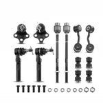 10Pcs Front & Rear Stabilizer Bar Link Ball Joint Tie Rod End for Chevrolet Olds