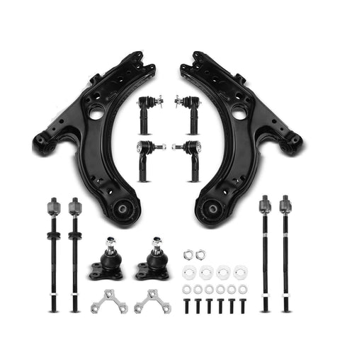 10x Front Control Arm w/ Ball Joint Tie Rod End for Volkswagen Jetta Golf Beetle