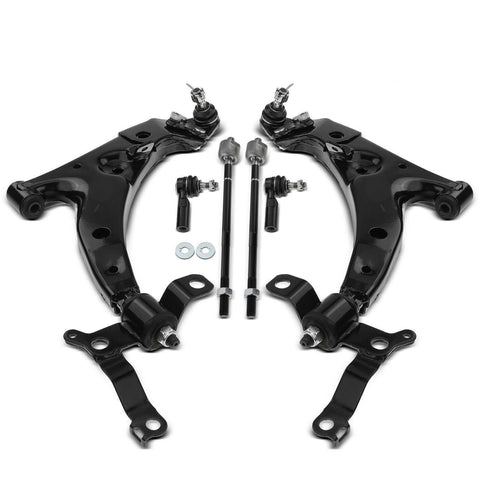 6x Front Control Arm & Inner & Outer Tie Rod Ends for Toyota Corolla 93-95 1.8L