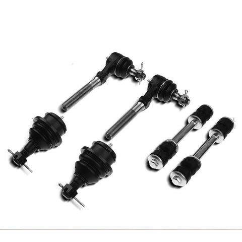 6x Front Stabilizer Bar Link Tie Rod End & Ball Joint Kit for Ford F-150 F-250