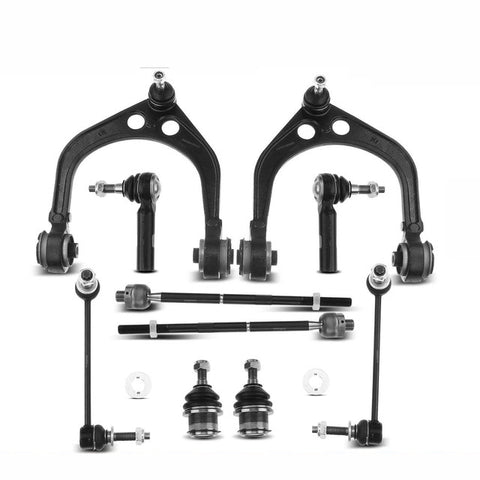 10x Front Control Arm w/ Ball Joint Sway Bar Tie Rod End for Chrysler 300 Dodge