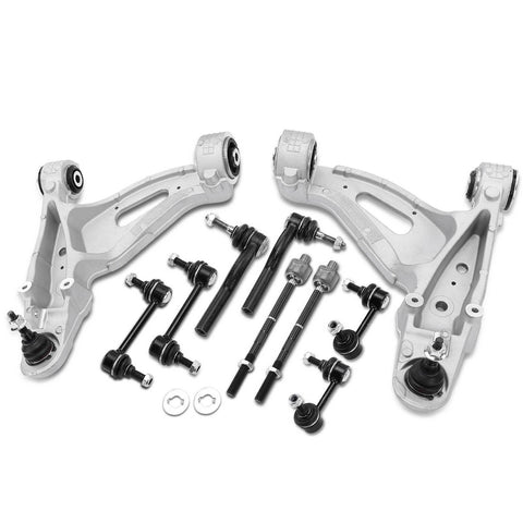 10x Front & Rear Control Arm w/Ball Joint Sway Bar Link Tie Rod End for Cadillac