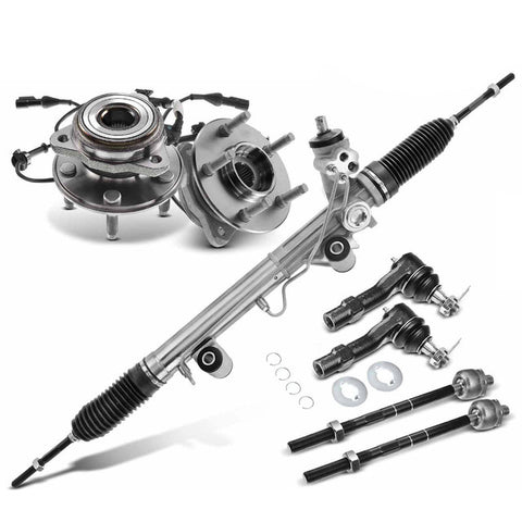 7pcs Front Rack & Pinion Hub Bearing Tie Rod End Kit for Ford Explorer Mercury