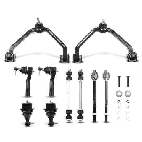 10x Control Arm w/ Ball Joint & Stabilizer Bar Link & Tie Rod End for Ford Mazda