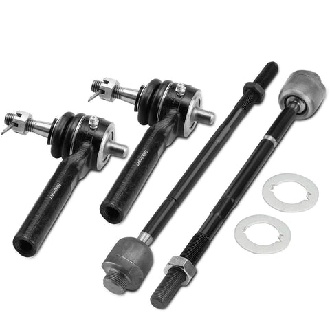 4x Rear Inner & Outer Tie Rod End w/ Ball Joint for Chevrolet Silverado 1500 GMC