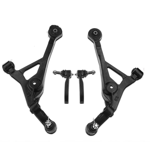 4x Front Control Arm w/ Ball Joint Tie Rod End for Chrysler Dodge Plymouth 95-06