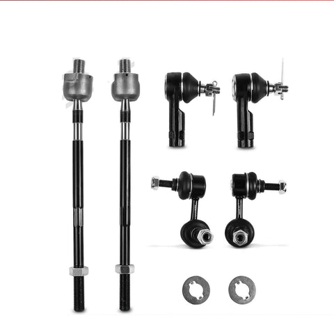 6Pcs Front Side Stabilizer Bar Link & Tie Rod End for Hyundai Accent 2000-2006