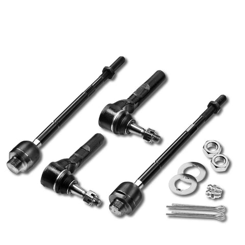4Pcs Tie Rod End for Chevy Silverado 1500 Classic GMC Sierra 1500 Inner & Outer