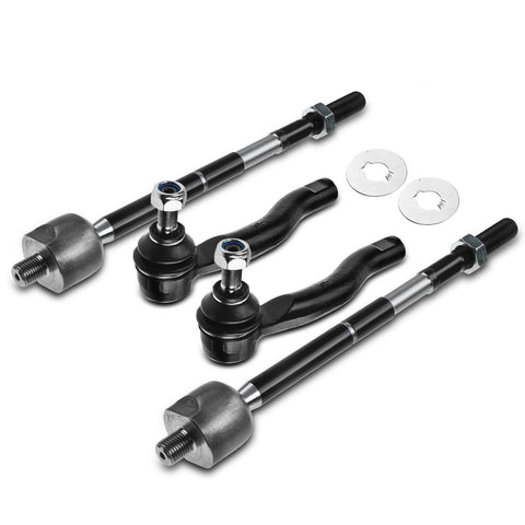 4x Outer & Inner Tie Rod End for Toyota Corolla 2003 2004 2005 2006-2008 L4 1.8L