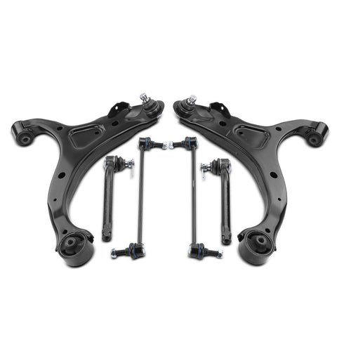 6x Front Control Arm Ball Joint & Sway Bar Link Tie Rod End for Hyundai Santa Fe