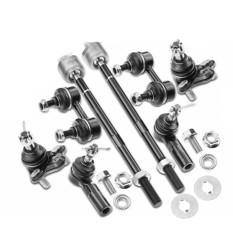 8pcs Stabilizer Bar Link & Tie Rod End & Ball Joint for Toyota Corolla 1996-2002