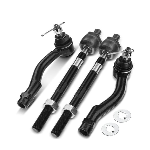 4x Inner & Outer Tie Rod End for Hyundai Tucson 2005-2009 Kia Sportage 2.0L 2.7L