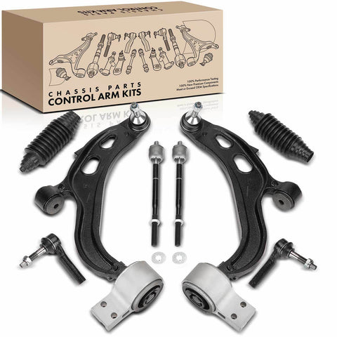 8xFront Lower Control Arm w/Ball Joint &Tie Rod for Ford Taurus Flex Lincoln MKT