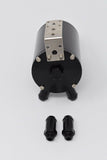 Motor K Black Baffled Aluminum Oil Separator Catch Can Tank W/ Breather Filter
